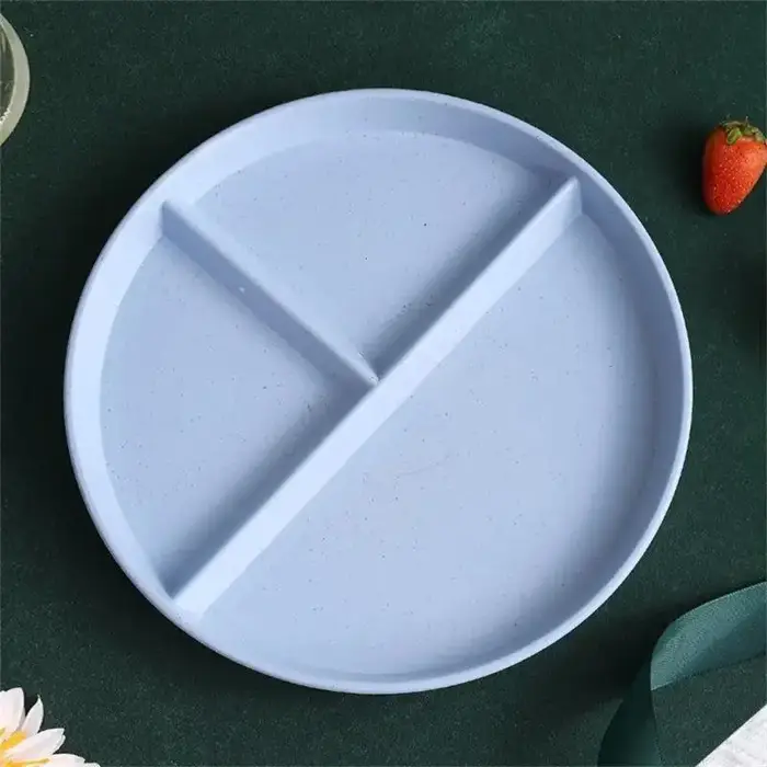 Assiettes rondes réutilisables pour adultes