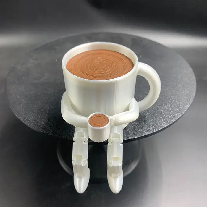Ornement créatif en forme de grain de café imprimé en 3D