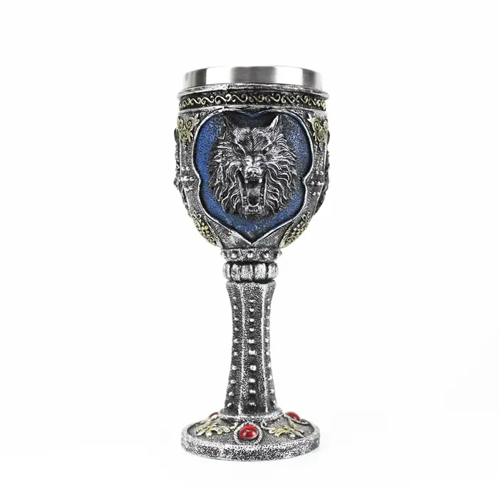 Gobelet gothique 3D Viking en acier inoxydable, crâne en résine, gobelet à vin, griffe de Dragon, squelette de colonne vertébrale, tasse à whisky, verre à vin pour Halloween