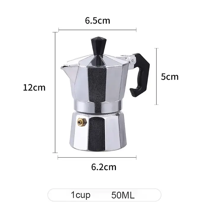 Bouilloire à café en aluminium Latte percolateur maison italienne octogonale Moka cafetière bureau v