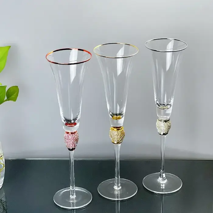 Verre Créatif à Bords Dorés pour Vin Rouge, Cocktail, Champagne, Whisky, Bar, ix, Gobelet, Fournitures de Mariage, Cadeau, 2 Pièces