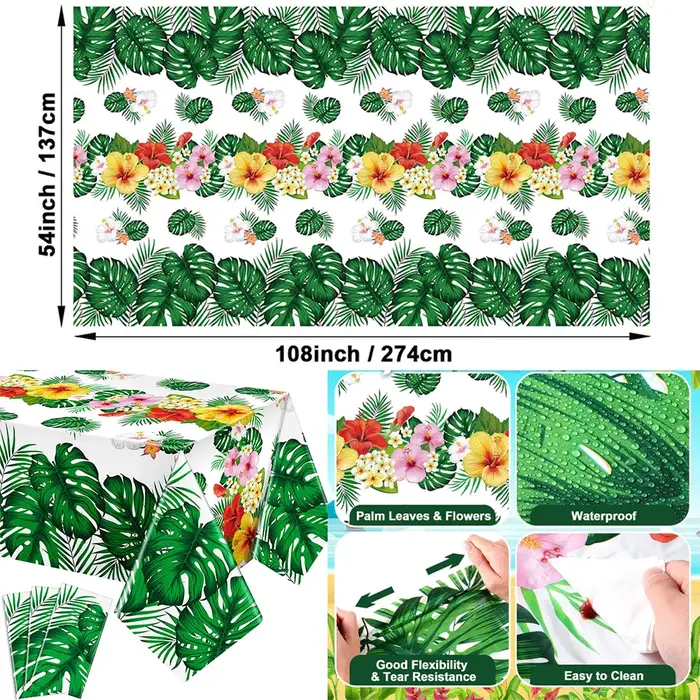 Vaisselle jetable pour fête hawaïenne Luau