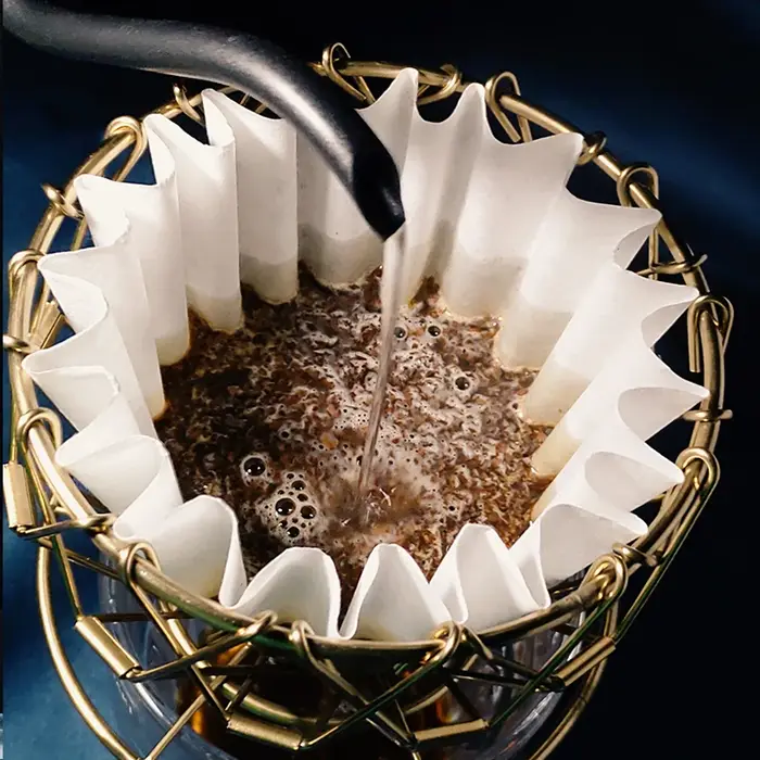 Filtre à café en métal créatif, poinçon à main, filtre à café, tasse réutilisable, entonnoir pliant en forme de V, filtre tasse à thé