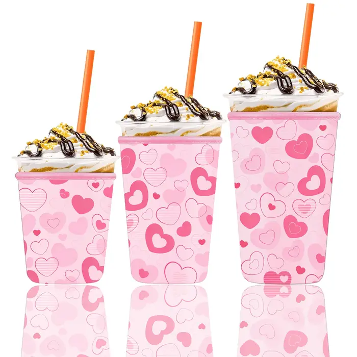 Lot de 3 manchons réutilisables pour gobelets à café glacé
