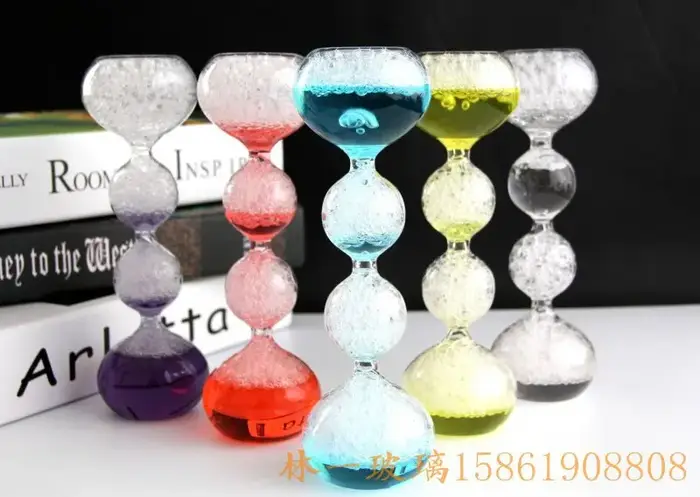 Sablier magique en verre à bulles