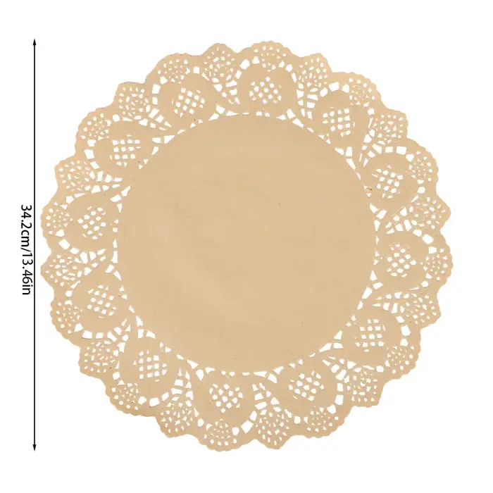 50 pièces de sets de table ronds en papier dentelle, jetables, pour la présentation de plats, gâteau
