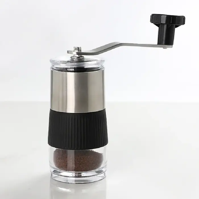 Nouveau mini moulin à café manuel portable en acier inoxydable