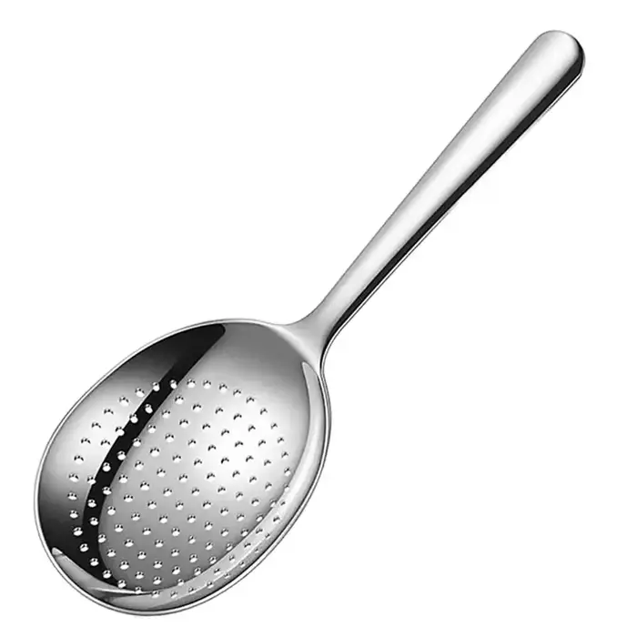 Louche en acier inoxydable pour servir la soupe, cuillère de service de riz, trou de vidange, poigné