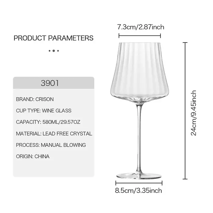 CRISON série haut de gamme verre de cristal rayure