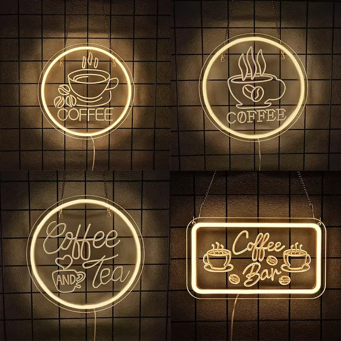 Enseignes au néon de la série café pour la décoration murale