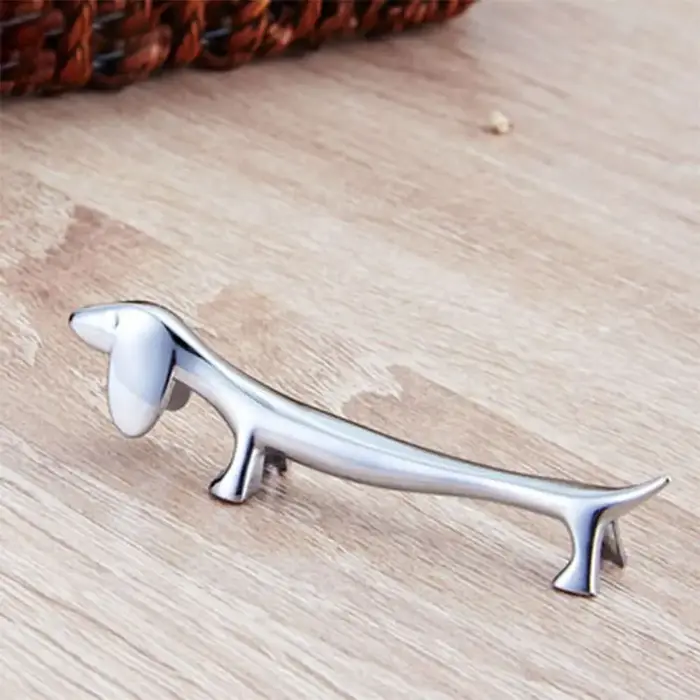 Fournitures de Table à dîner, support à couverts en alliage de Zinc, argent fauve/petit chien, range
