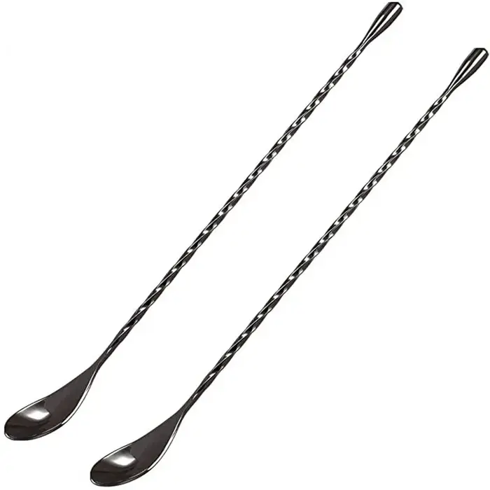 Cuillère à Cocktail, cuillère à remuer à Long manche en acier inoxydable