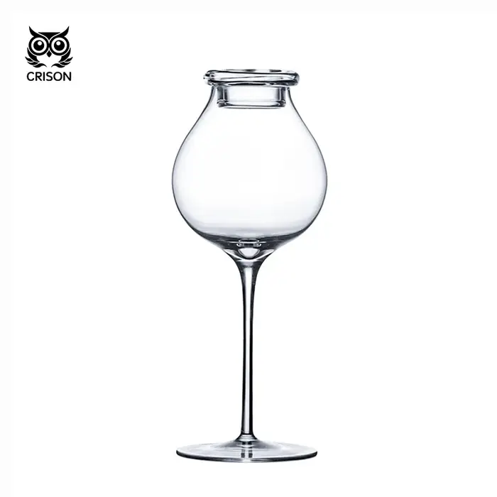 CRISON TT6201 Verre à whisky 245 ml Tasse de dégustation en cristal avec couvercle pour une expérience de saveur améliorée