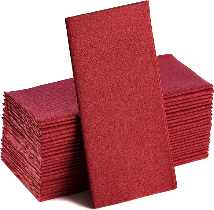 Serviettes en papier à sensation de lin longue