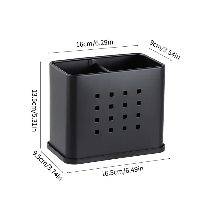 Support de séchage de couverts en métal noir – Style minimaliste moderne, rangement multifonctionnel