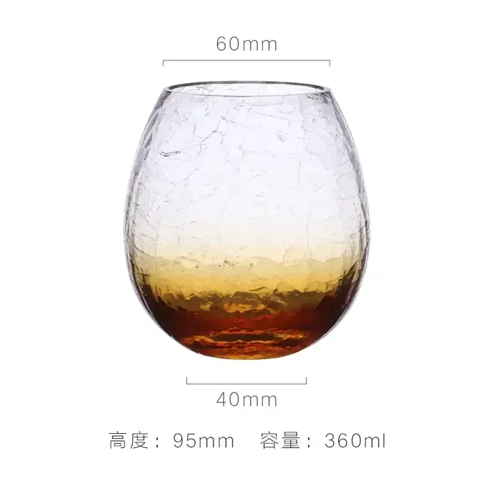 Verre craquelé sur glace créatif de style japonais