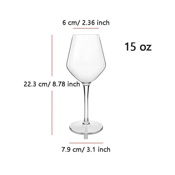 Verre à vin à tige incassable