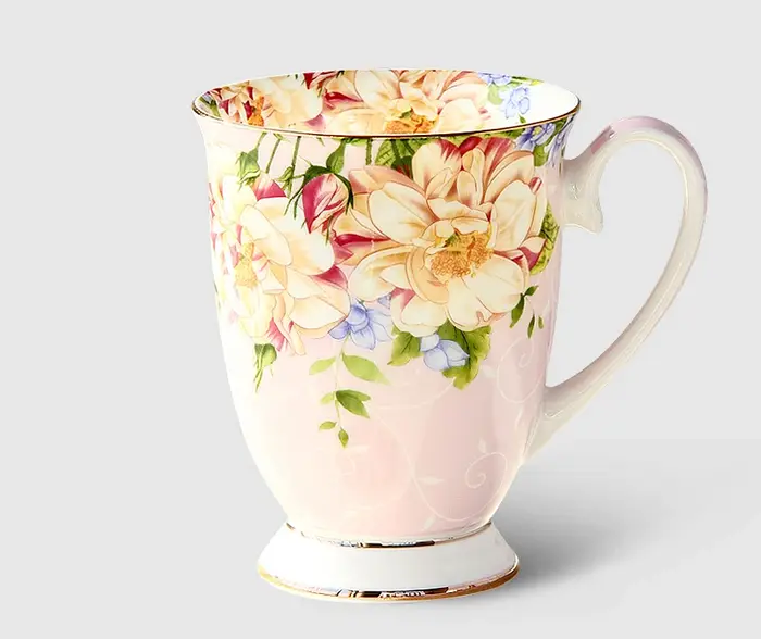 Tasse à café en céramique de porcelaine d'os de 300ML
