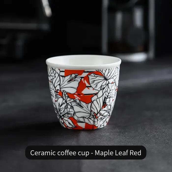 BINCOO tasse à café en céramique série fleur de la Jungle Art créatif Latte tasse à expresso pour th