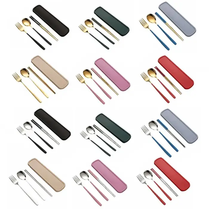 Ensemble de vaisselle 3 en 1 en acier inoxydable
