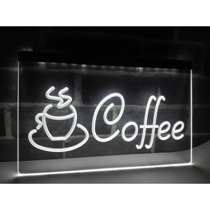 Café Cup Shop Cappuccino 73LED Neon Sign-3D Carimplantés Wall Art pour la maison