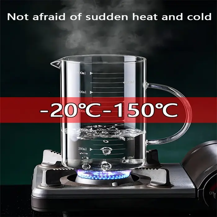 Tasse à mesurer en verre avec poignée