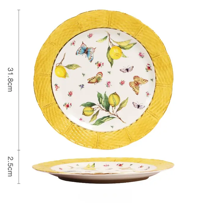 Assiette à manger en céramique de Style européen