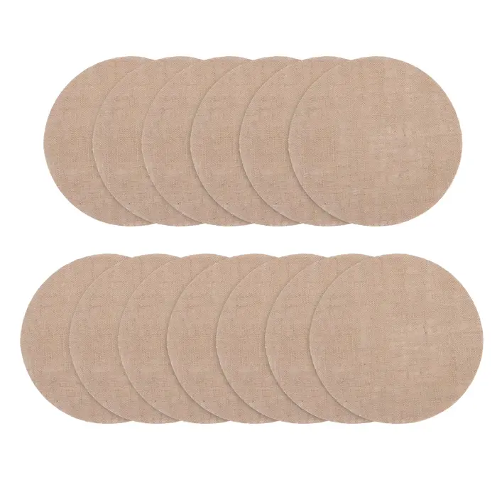 Lot de 13 sets de table ronds en toile de jute rustique de 12 pouces pour mariage champêtre et réuni
