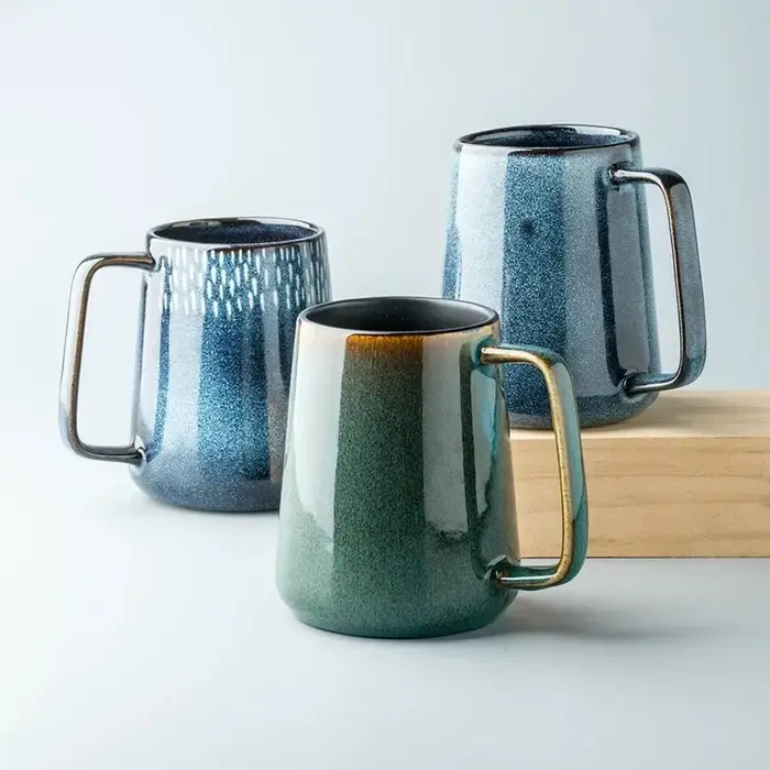 Grands tasses à café en céramique de 24OZ/700ml avec poignée