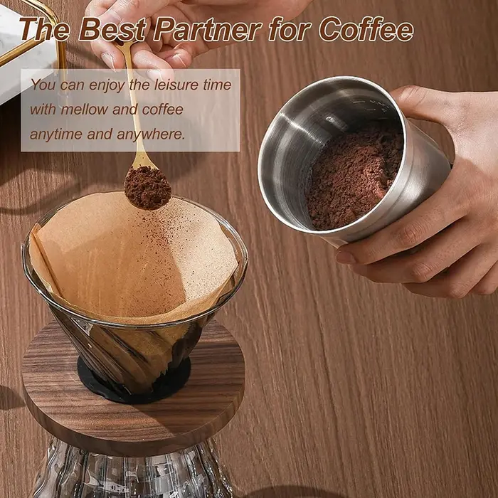 100 pièces papiers de filtre à café (1-4 tasses)