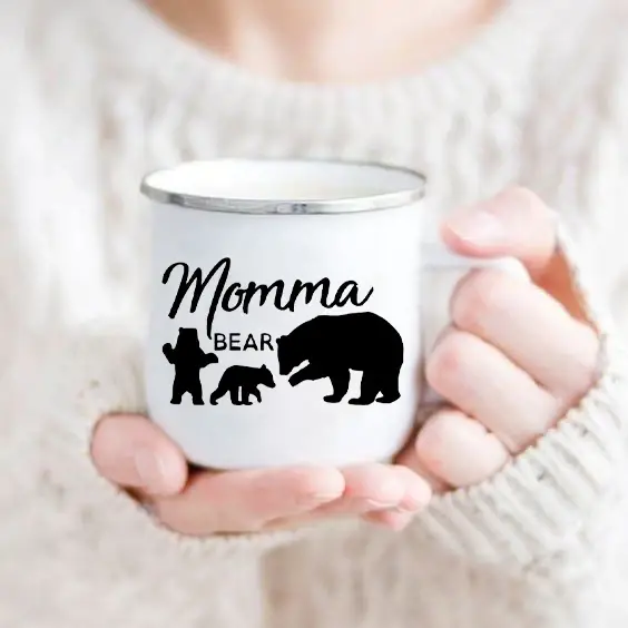 Tasses à café en émail pour maman