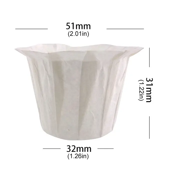 Filtre à café en papier jetable universel pour cafetière K-Cups réutilisable à portion individuelle Keurig-paquet de 100