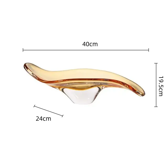 Bol en verre géométrique plateau à fruits