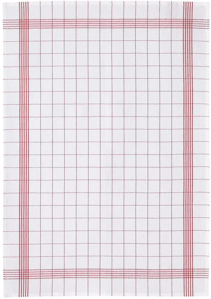 Torchon Metis Carreaux rouge 55 X 75