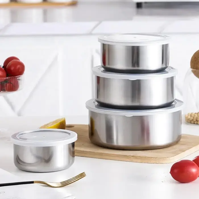Bol à salade empilable en acier inoxydable