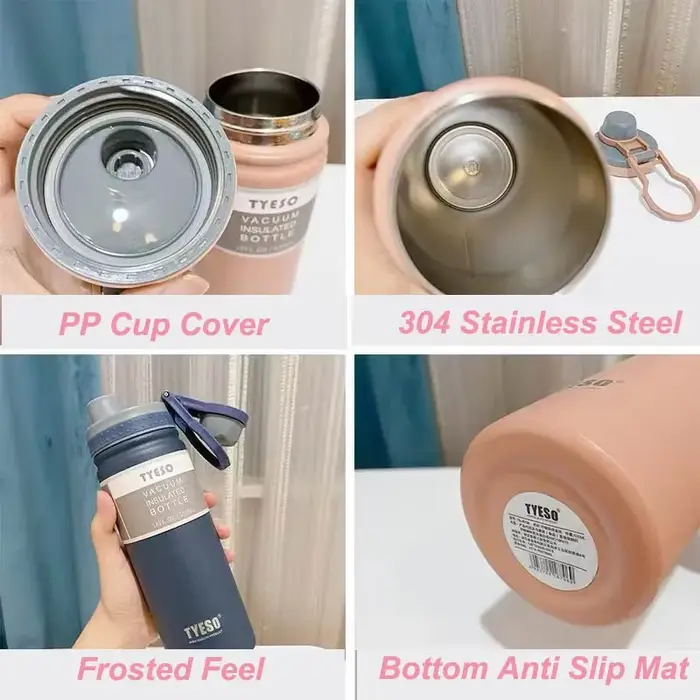 Tyeso – bouteille Thermos de 750ML, flacon sous vide en acier inoxydable, bouteille d'eau isolée, ta