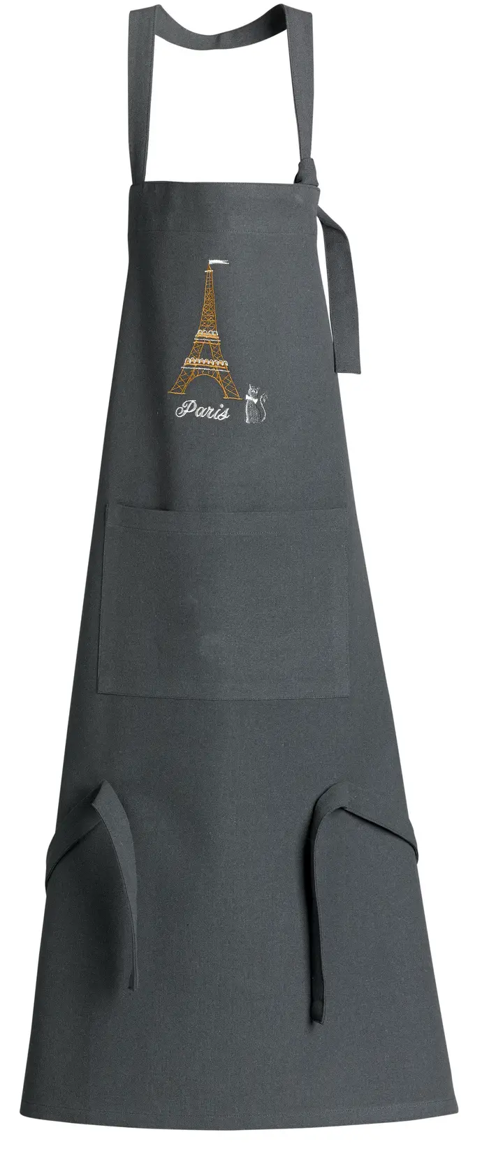 Tablier de cuisine recycl Tour Eiffel avec poche Ombre 85 x 72