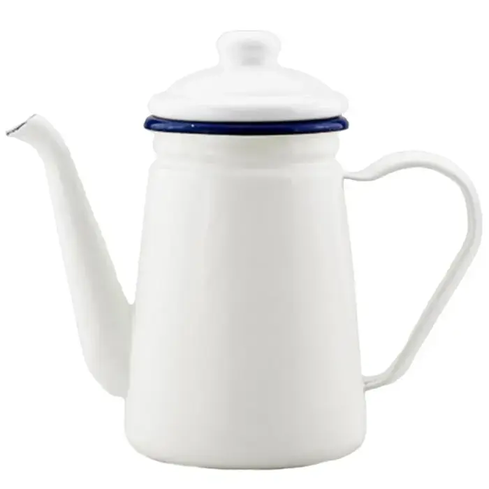 Cafetière en émail, bouilloire à main