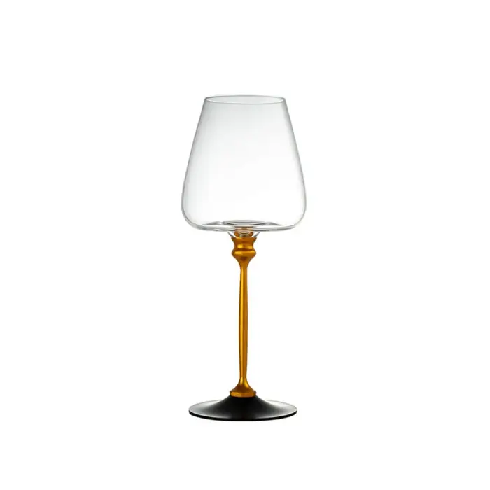 Verres à vin rotatifs uniques en verre transparent, support ergonomique, base épaissie, gobelet en c