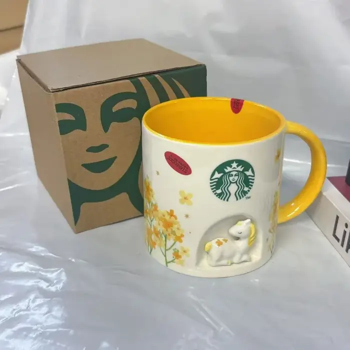  Mug en céramique Starbucks 355 ml avec figurine de poney 3D