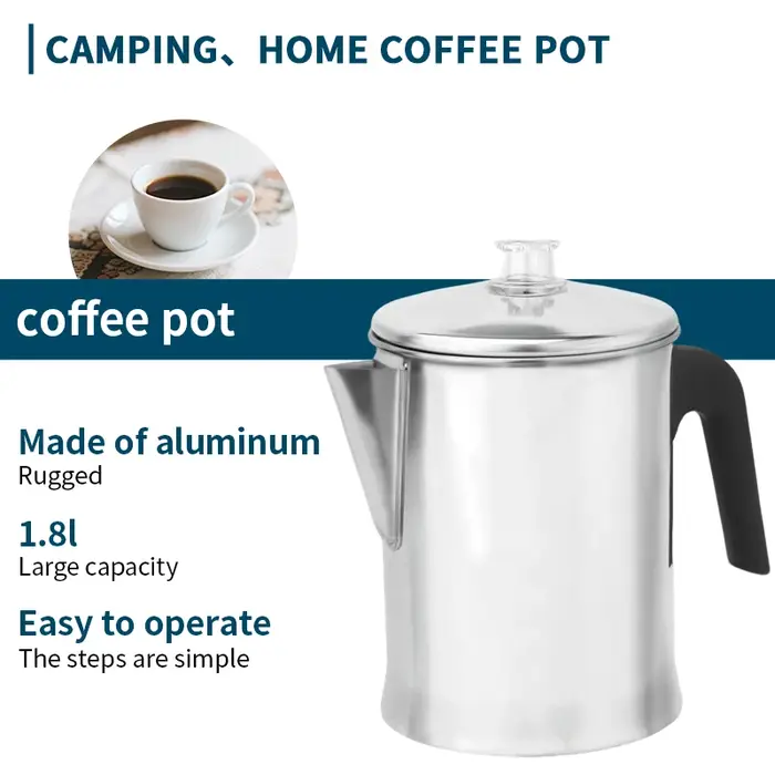 Cafetière à percolateur en acier inoxydable
