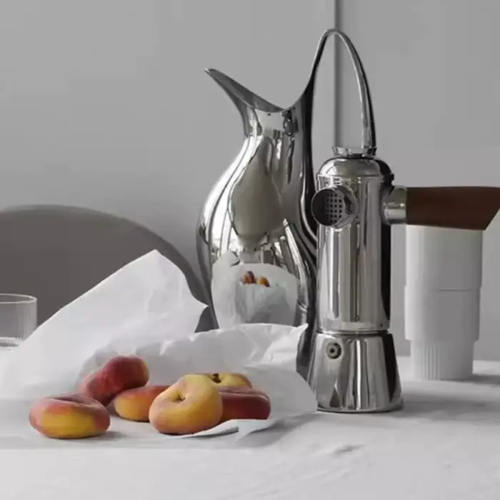 Pot à moka européen en acier inoxydable