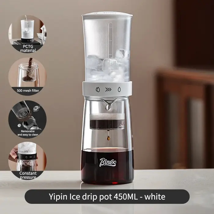 Bincoo – Pot d'égouttement de glace en verre Transparent