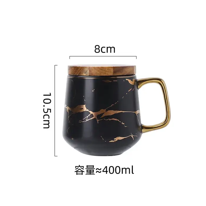 Tasse à café en céramique texturée effet marbre nordique