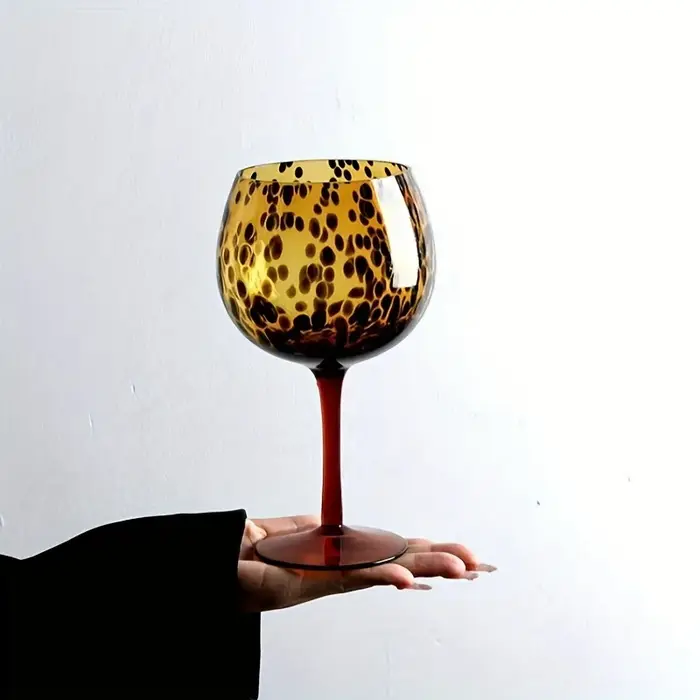 Verre à vin haut de gamme imprimé léopard, pour Banquet, fête, bordeaux, Style Bordeaux, extrêmement