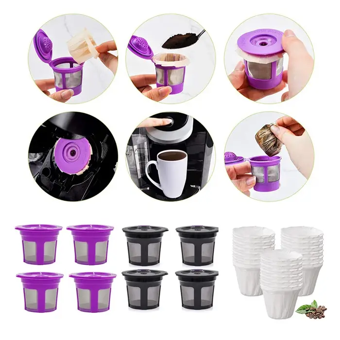 Filtre à café en papier jetable universel pour cafetière K-Cups réutilisable à portion individuelle Keurig-paquet de 100