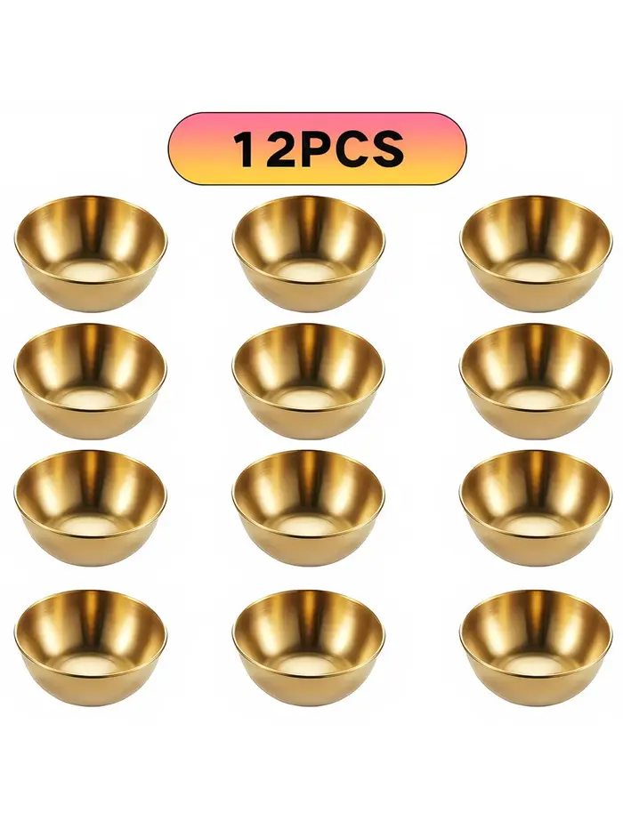 Plats à Sauce dorée en acier inoxydable