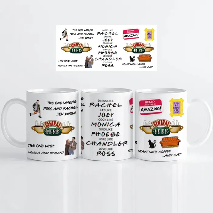 Tasse de série télévisée Friends 11OZ, tasse de lait de thé par Sublimation, tasses à café Perk cent
