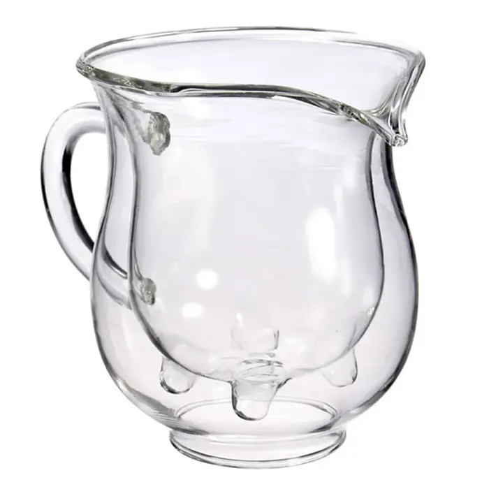 Pichet à lait créatif en verre transparent