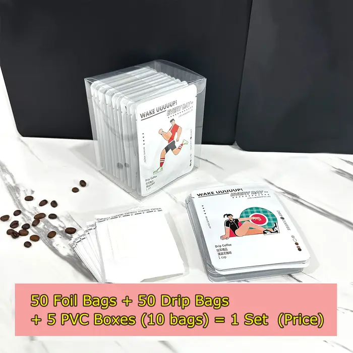 Pack pour les amateurs de café : 50 sachets en aluminium